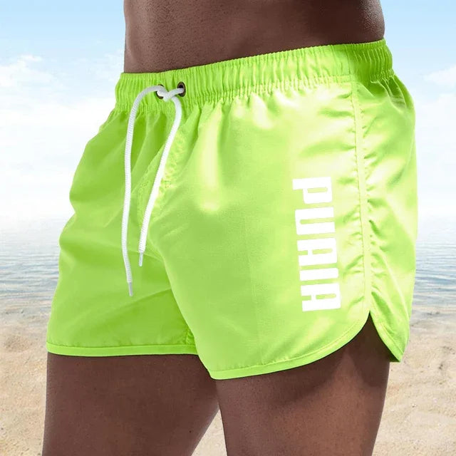 New Hot Summer Swim Trunks Sport Gym Running Breathable Shorts Male Beachwear Beach Shorts Quick Dry Mens Siwmwear Board Briefs