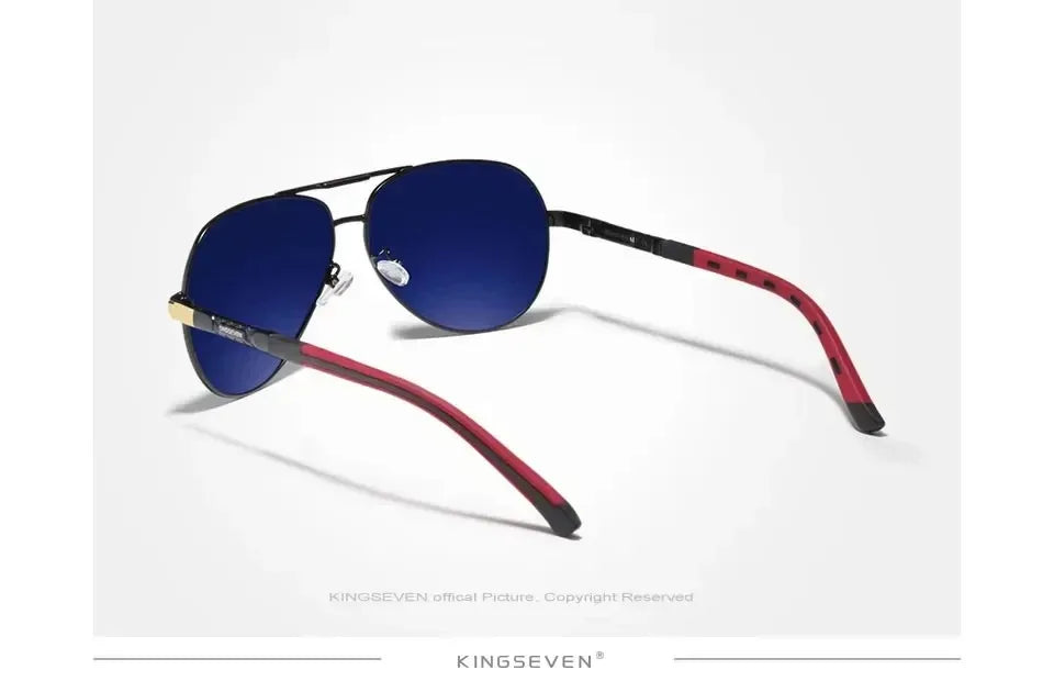 KINGSEVEN Brand Classic Pilot Men Sunglasses Polarized UV400 Lens Luxury Retro Driving Glasses Women Large Frame Causal Eyewear
