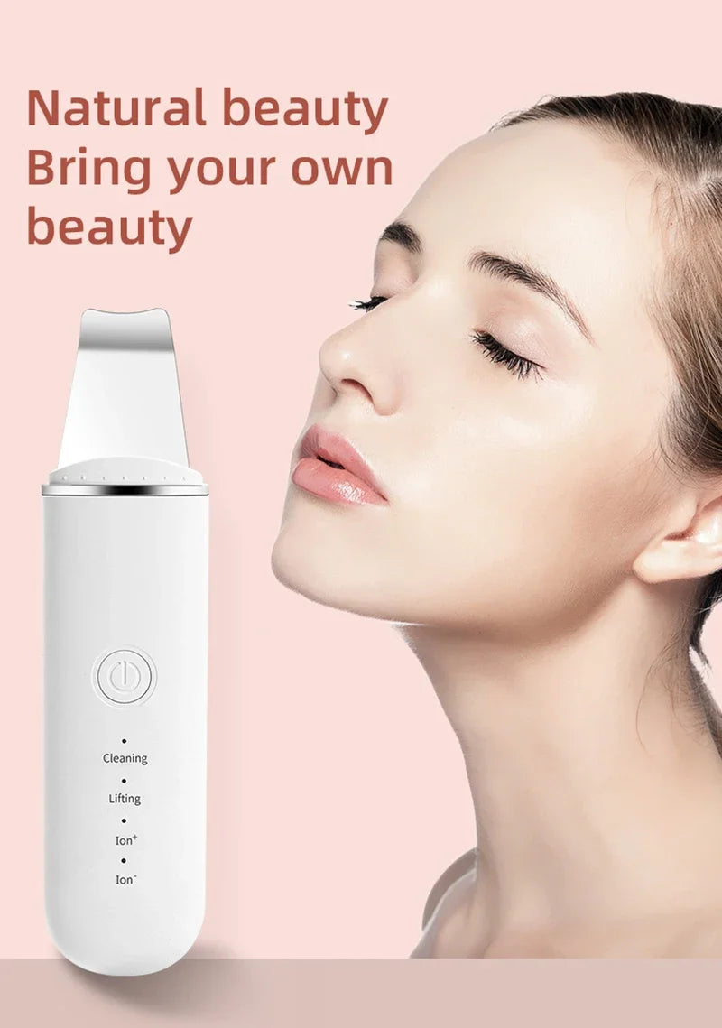 Ultrasonic Skin Care Spatula Vibration Blackhead Remover Cavitation Shovel Facial Exfoliation Skin Care Tools