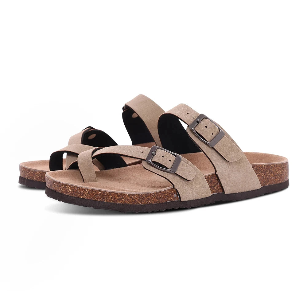 Litfun Fashion Clogs Sandals For Men Woen Summer Cork Footbed Outdoor Beach Slippers Orthopetic Mules Sandal With Arch Support