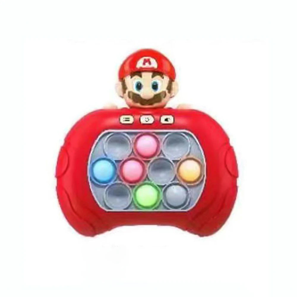 New Quick Push Game Pop Up Fidget Bubble Electronic Pop it Pro Game Light AntiStress Toys For Adult Kids Gift With Box