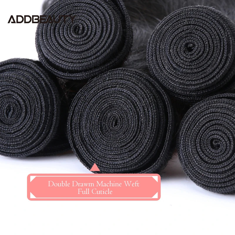 Human Hair Bundles for Women Addbeauty Body Wave Unproccessed Raw Virgin Human Hair Weft Natural Color Double Drawn Hair Weave