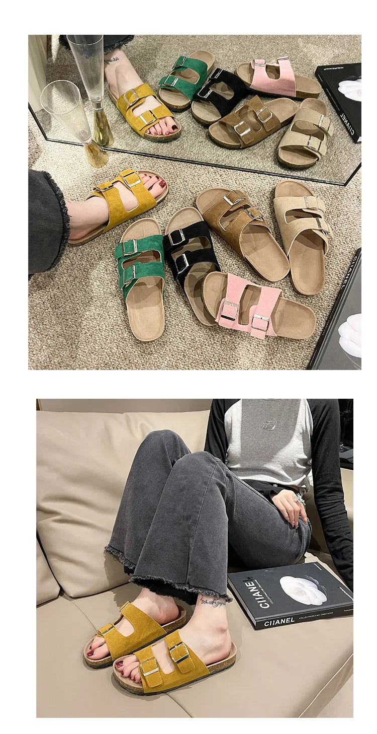 Litfun Fashion Clogs Sandals For Men Woen Summer Cork Footbed Outdoor Beach Slippers Orthopetic Mules Sandal With Arch Support