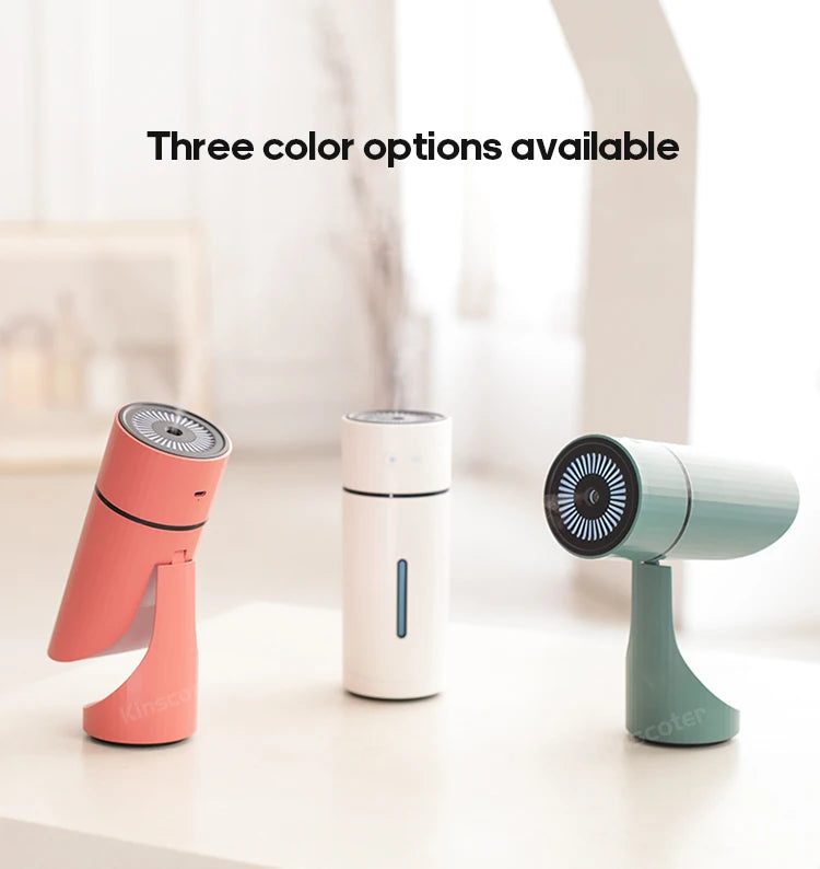 260ML Wireless Air Humidifier USB Aromatherapy Diffuser 1000mAh Rechargeable Battery Ultrasonic Cool Mist Maker Quiet Fogger