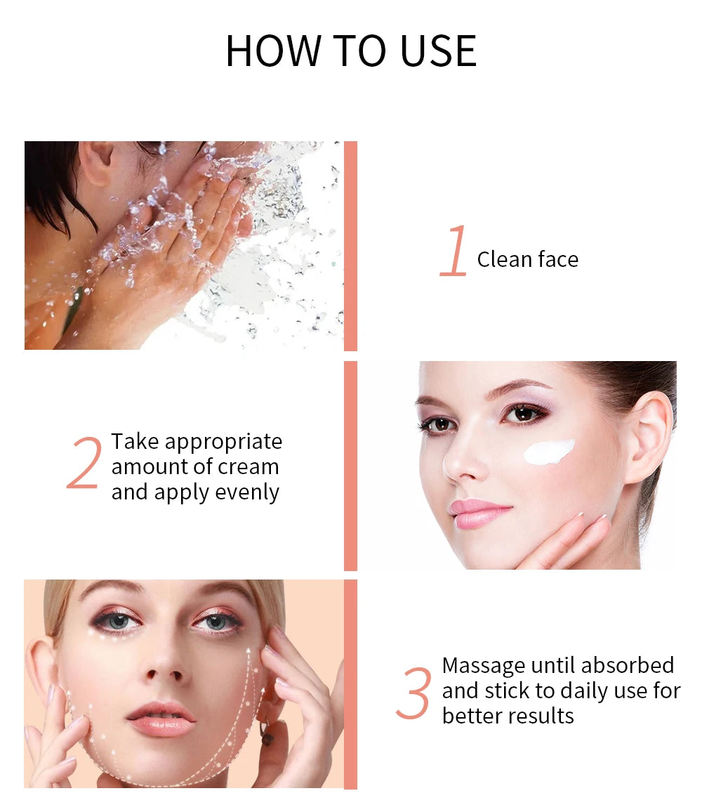 Collagen Facial Cream Face Skin Care Anti-Aging Wrinkle Whitening Deeply Moisturizing Shrink Pores Hyaluronic Acid Niacinamide