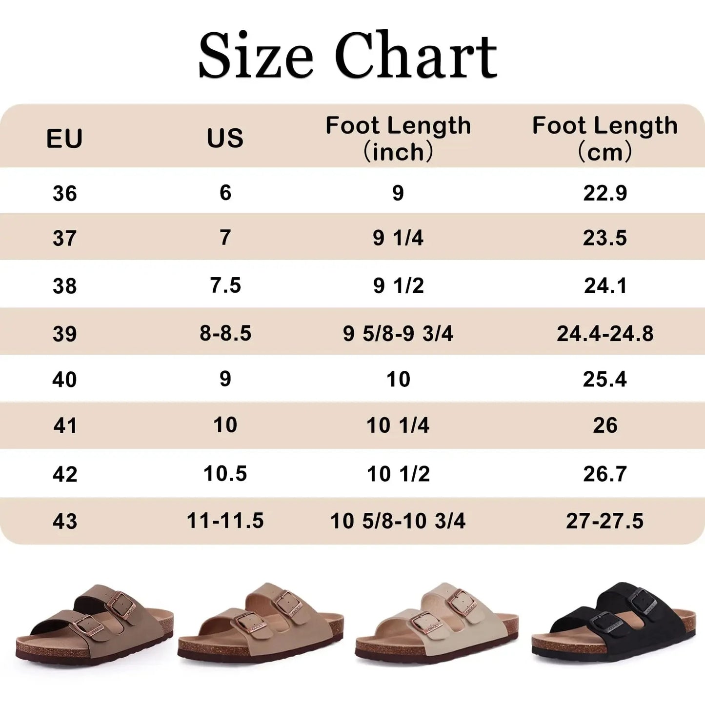 Litfun Fashion Clogs Sandals For Men Woen Summer Cork Footbed Outdoor Beach Slippers Orthopetic Mules Sandal With Arch Support