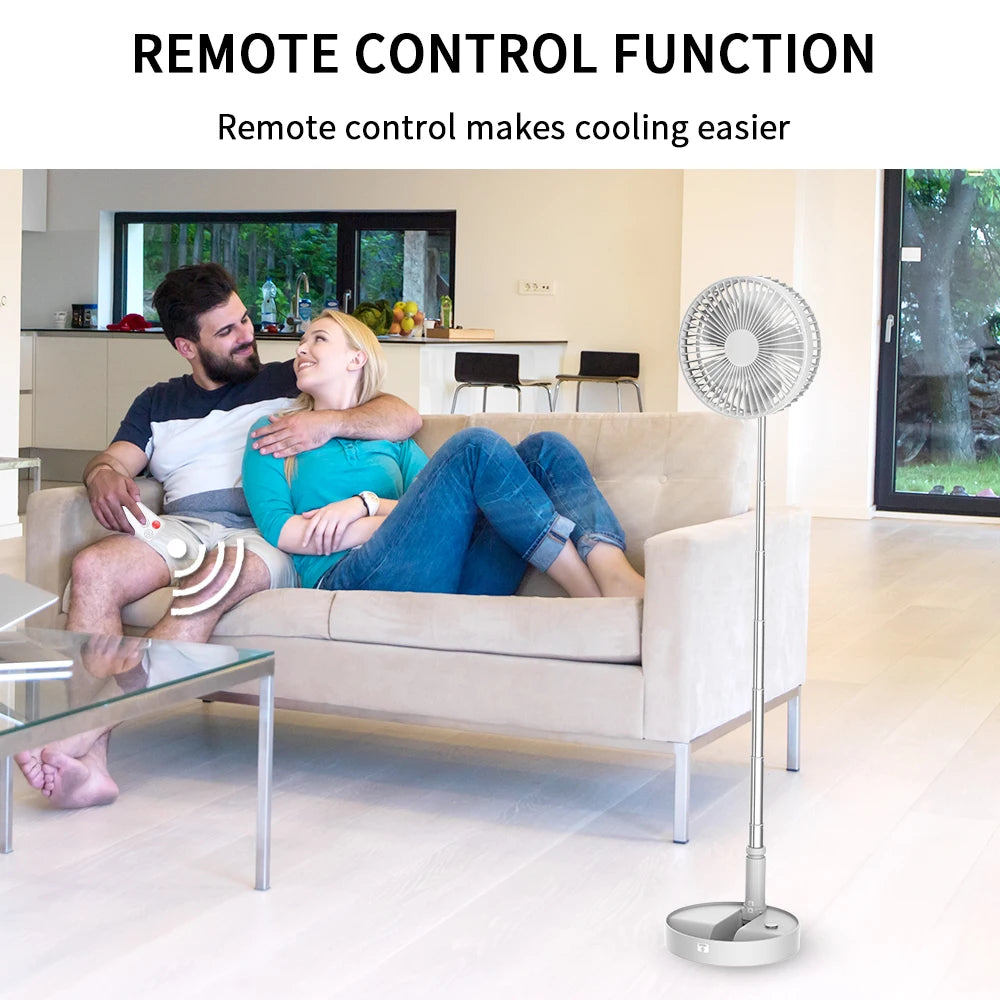 UNITEDTIME Desk and table fan, Foldable Fans Portable Travel Fan Battery Operated or USB Powered,Adjustable Height,My Foldaway