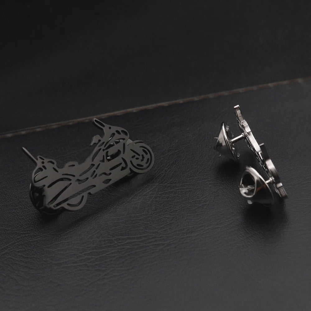 New Stainless Steel Clothing Accessories, Men's Brooch, Motorcycle Men's Gift, Brave Person's Birthday Gift, Father's Day Gifts