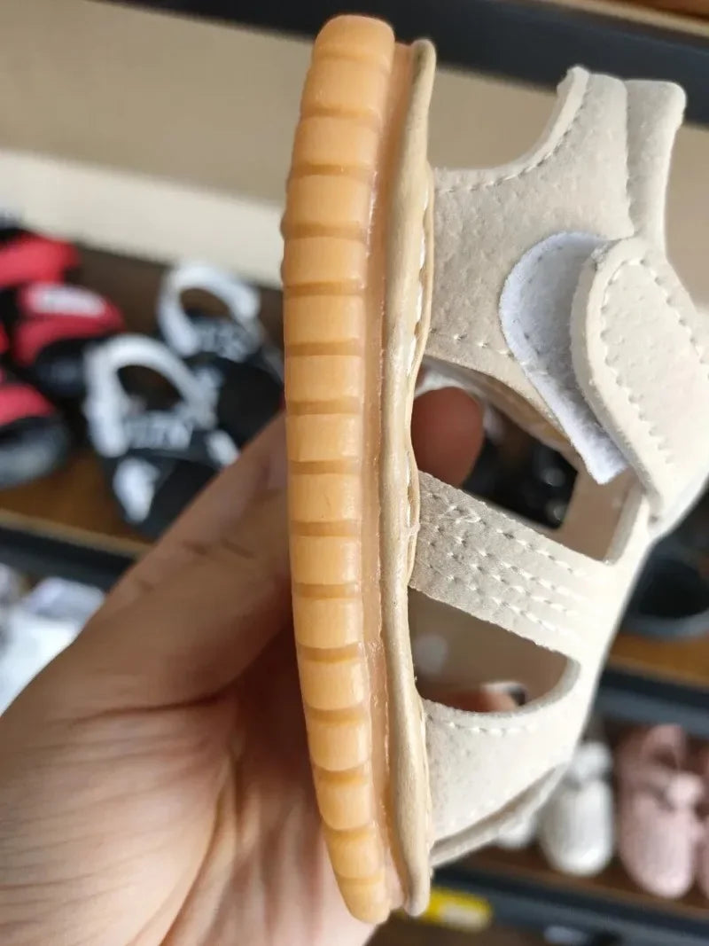 New Baby Shoes First Shoes Newborn Boy Girl First Walkers Indoor Non-slip Baby Sandals Rubber Sole Summer Beach Infant Sandal