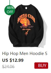 Punk Lyrical Print Clothing Oversized Hip Hop Pullover Streetwear Men's Hoodies Harajuku Fashion Tops Goth Hooded Sweatshirt Y2K