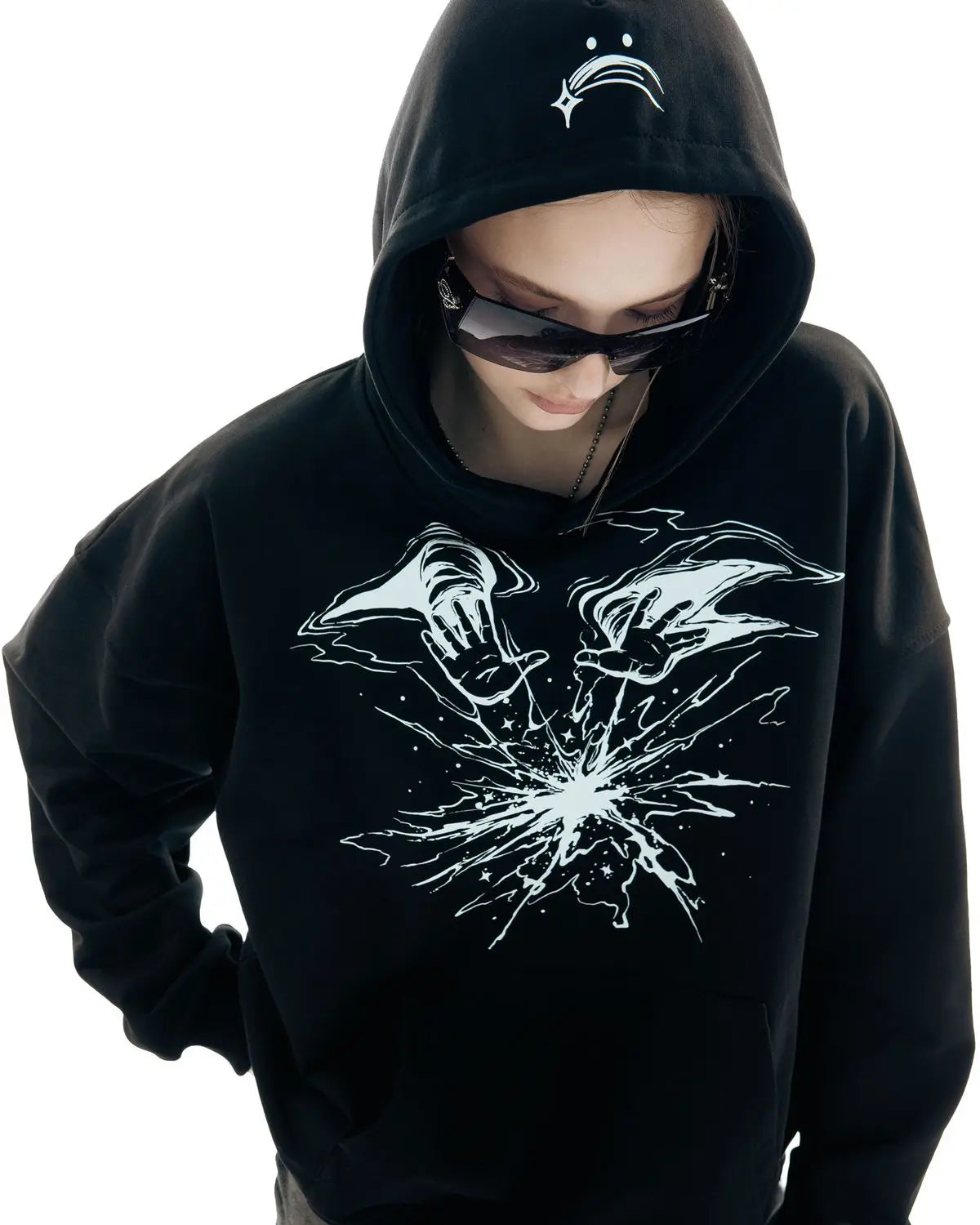 Punk Lyrical Print Clothing Oversized Hip Hop Pullover Streetwear Men's Hoodies Harajuku Fashion Tops Goth Hooded Sweatshirt Y2K