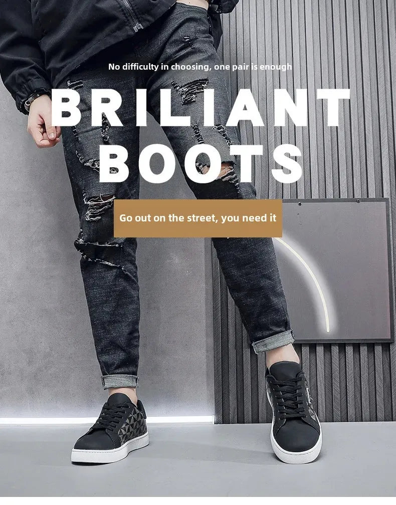 Men's Trendy Versatile Breathable Casual Shoes Fashionable Sport Shoes Leather Shoes Casual Shoes From United Kingdom