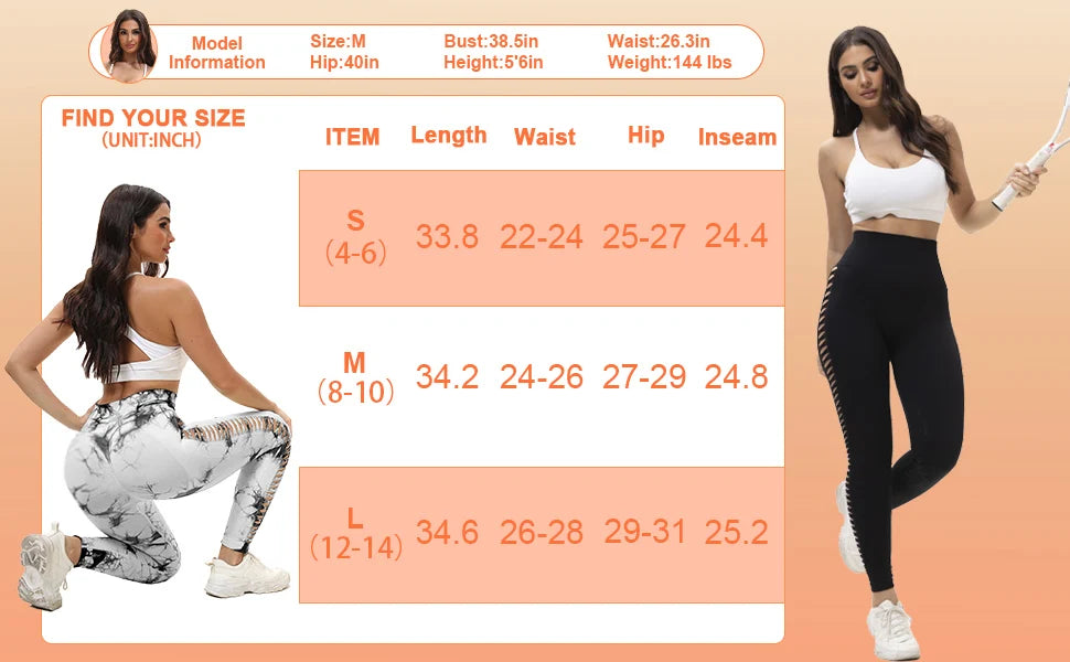Cycling Sport Leggings Side mesh design yoga Pants Butt Lifting Tie dye Tights High Waist no awkward lines Slim Fitness pants
