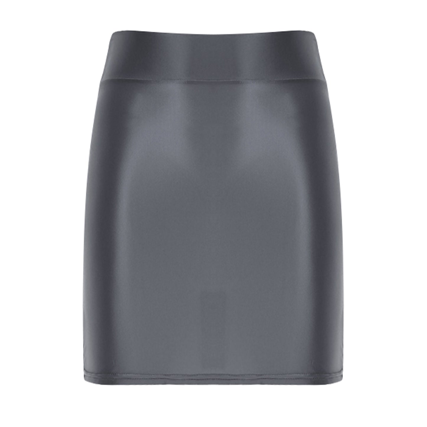 Womens Glossy Mini Skirts Solid Color Shiny Low Rise Elastic Waistband Pool Party Nightclub Ruffled Skirt Bikini Cover Ups
