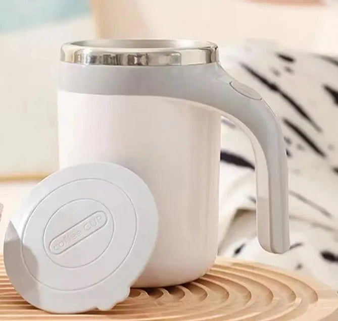 1pcs Automatic Self Stirring Magnetic Mug Stainless Steel Temperature Difference Coffee Mixing Cup Blender Mixer Thermal Cup