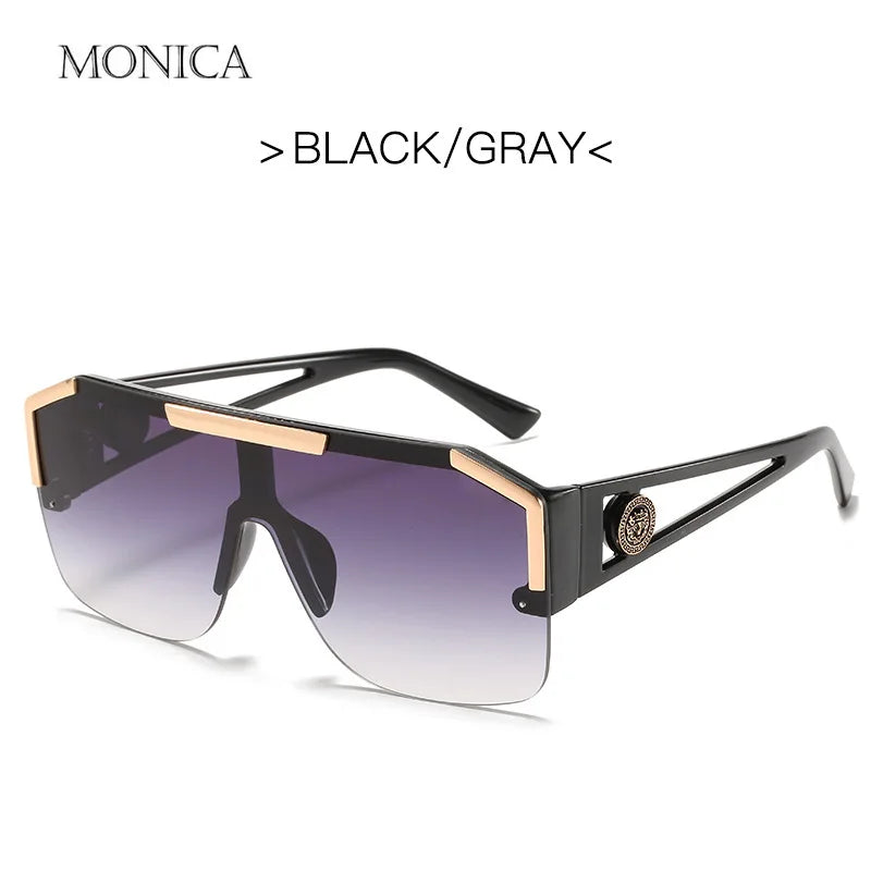 Luxury Oversized Men Sunglasses Brand Designer Sun Glasses For Women Fashion Gradient Square Shades