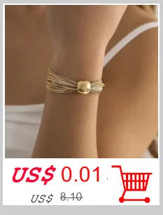 New Beach Barefoot Sandal Jewelry Elegant Bride Sexy Women's Fashion Charm Layer Chain Link Crystal Beads Foot Anklet Bracelet