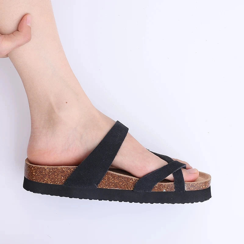 Litfun Fashion Clogs Sandals For Men Woen Summer Cork Footbed Outdoor Beach Slippers Orthopetic Mules Sandal With Arch Support