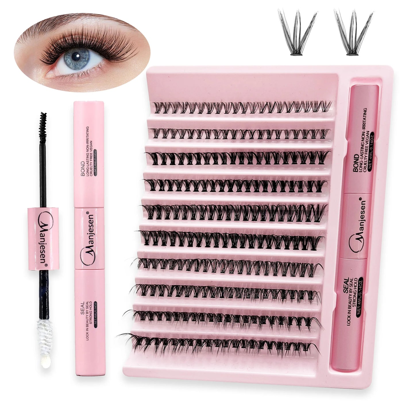 Eyelashes 200 PCS Clusters Lash Bond and Seal Makeup tools DIY Lashes Extension kit for gluing Lashes Gluing Glue Accessories