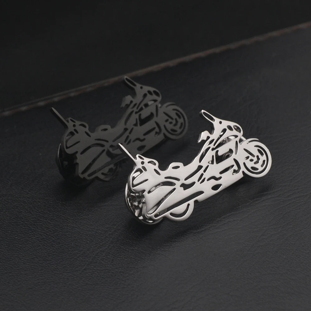 New Stainless Steel Clothing Accessories, Men's Brooch, Motorcycle Men's Gift, Brave Person's Birthday Gift, Father's Day Gifts