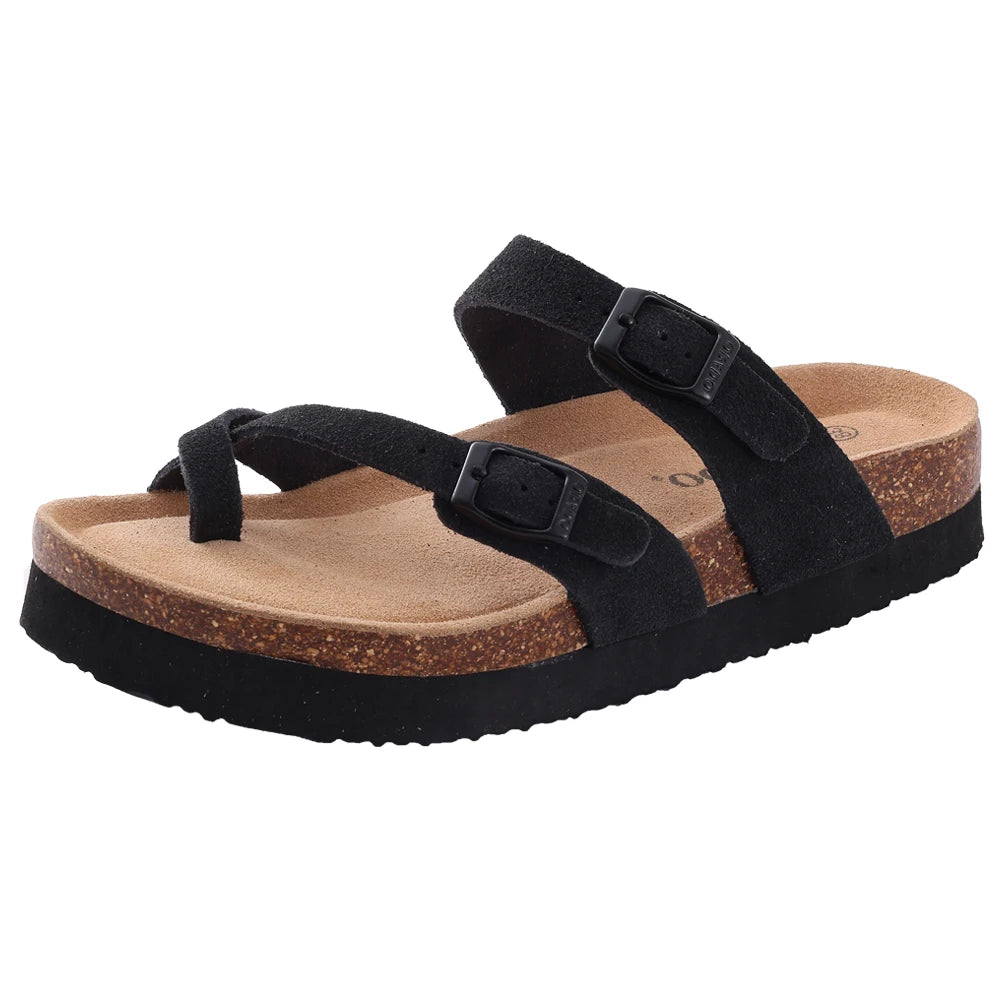 Litfun Fashion Clogs Sandals For Men Woen Summer Cork Footbed Outdoor Beach Slippers Orthopetic Mules Sandal With Arch Support