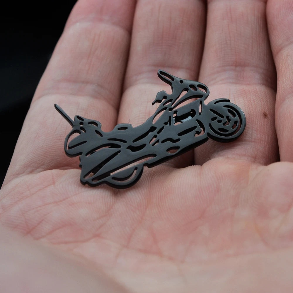 New Stainless Steel Clothing Accessories, Men's Brooch, Motorcycle Men's Gift, Brave Person's Birthday Gift, Father's Day Gifts