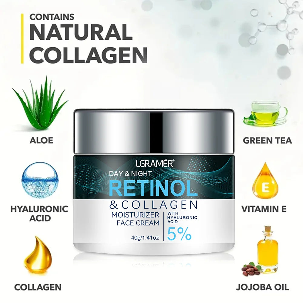 Retinol Moisturizer Face Cream Repairing Moisturizing Nourishing Cream Brightening Skin Facial Cream Anti-Aging Face Skin Care