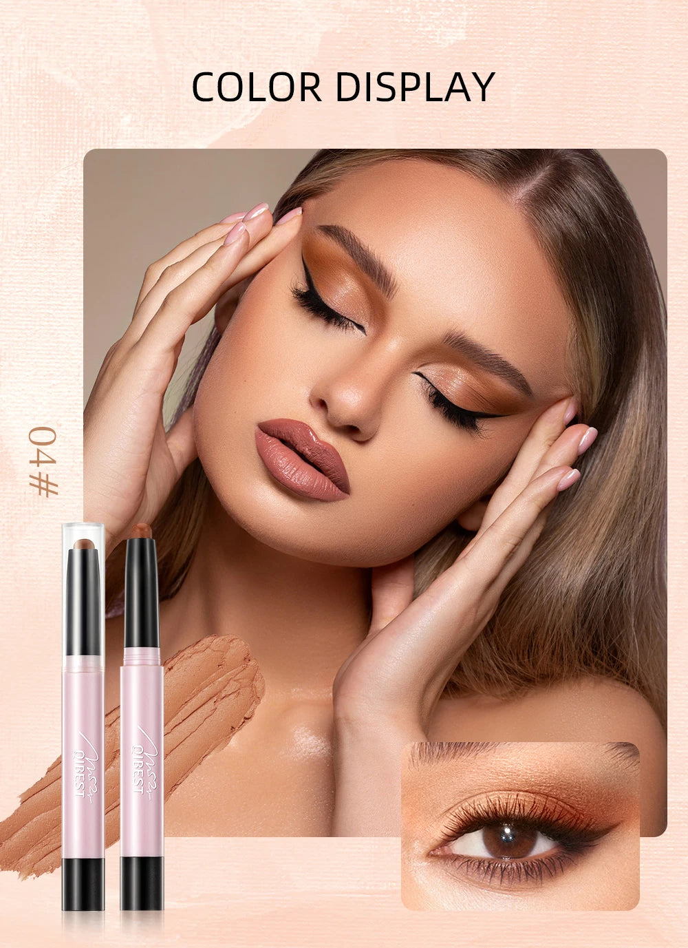 12 Colors Pearlescent Eyeshadow Pencil Waterproof Long Lasting Glitter Shimmer Eye Shadow Pen Eyeliner Stick Eyes Makeup Tools