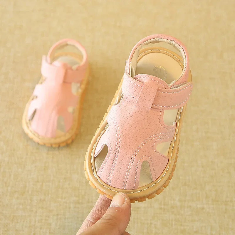 New Baby Shoes First Shoes Newborn Boy Girl First Walkers Indoor Non-slip Baby Sandals Rubber Sole Summer Beach Infant Sandal