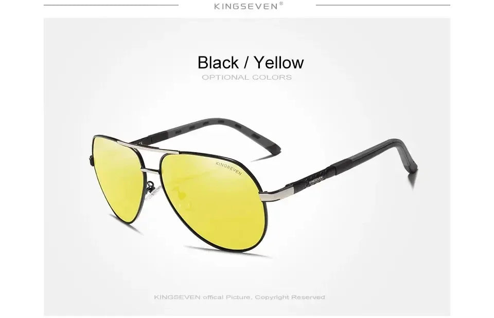 KINGSEVEN Brand Classic Pilot Men Sunglasses Polarized UV400 Lens Luxury Retro Driving Glasses Women Large Frame Causal Eyewear