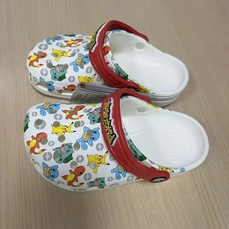 Hole Cartoon Anime Sandal Boys Slippers Eva Soft Sole Outer Sandals Home Anti Slip Toe Caps Beach Shoes Summer Slippers Children