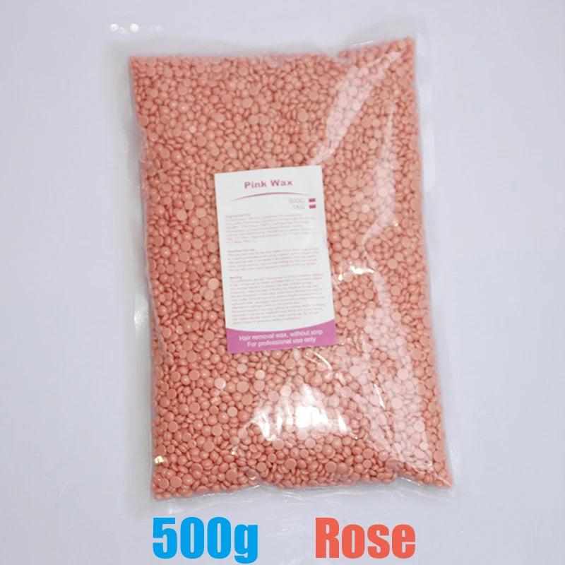 Hard Wax Beads Wax Beans for Hair Removal Sensitive Skin with Strawberries FormulaPerfect for Full Body Facial Brazilian Bikini