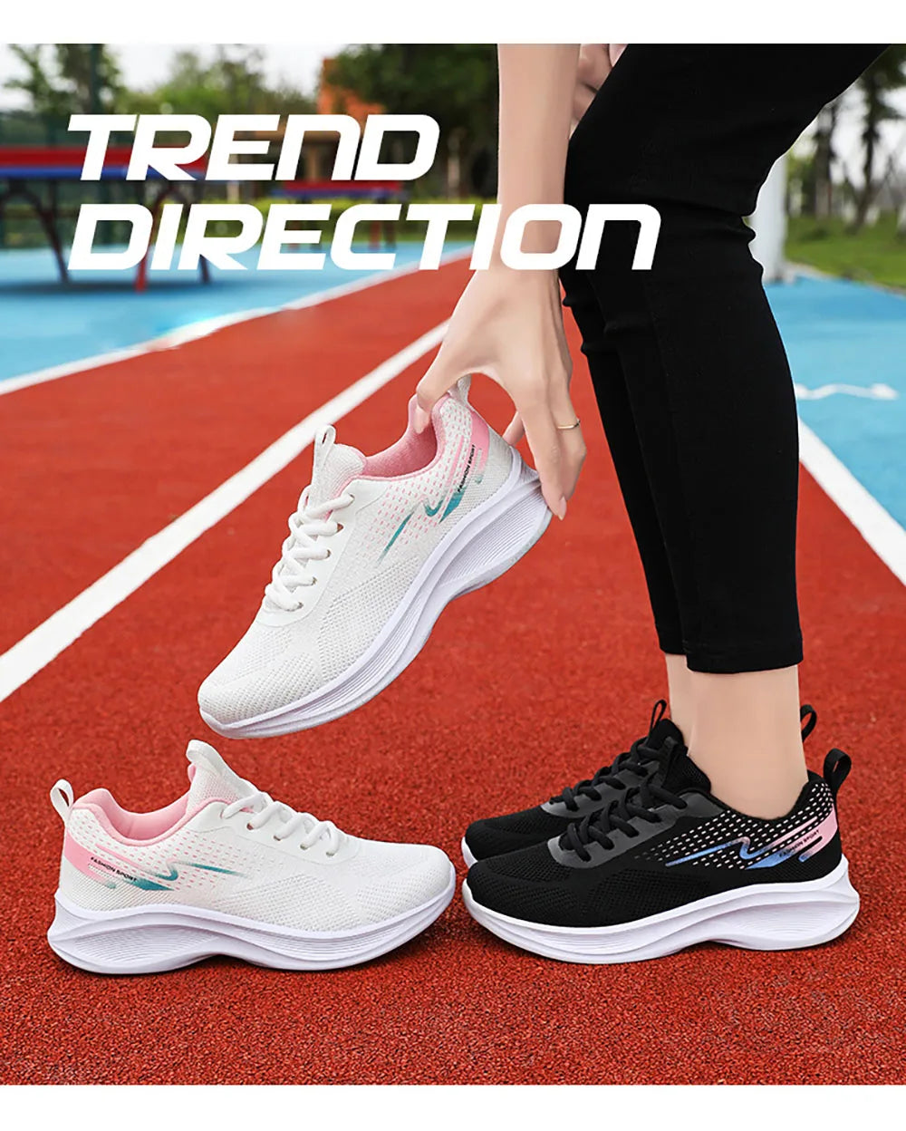 Casual Sneakers For Women Mesh Breathable Female Running Sport Shoes Non-slip Soft-soled Women's Sneakers Tennis For Lady