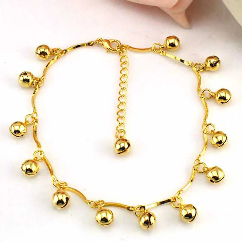 Women'S Anklets Initials Sandal Foot Barefoot Jewelry Bracelet Beach Bells Women Ankle Anklet Tobillera Hombre