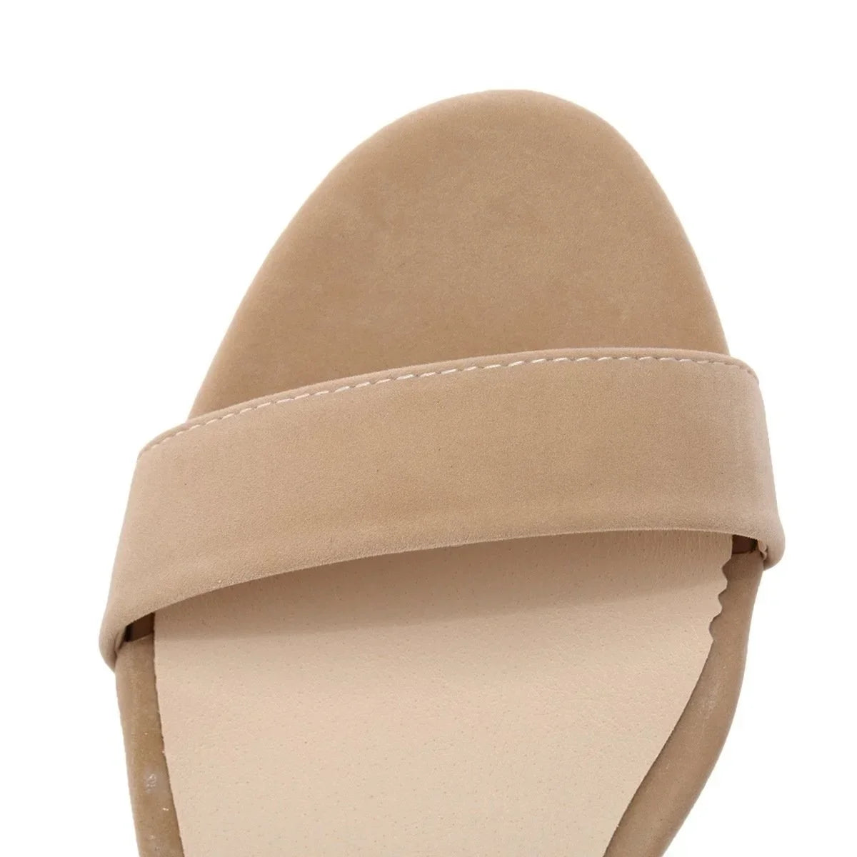 LOSLANDIFEN Summer Low Heels Ankle Strap Sandal Open Toes Sexy High Wedding Party Shoes Plus Size Women Sandals 105-2VE