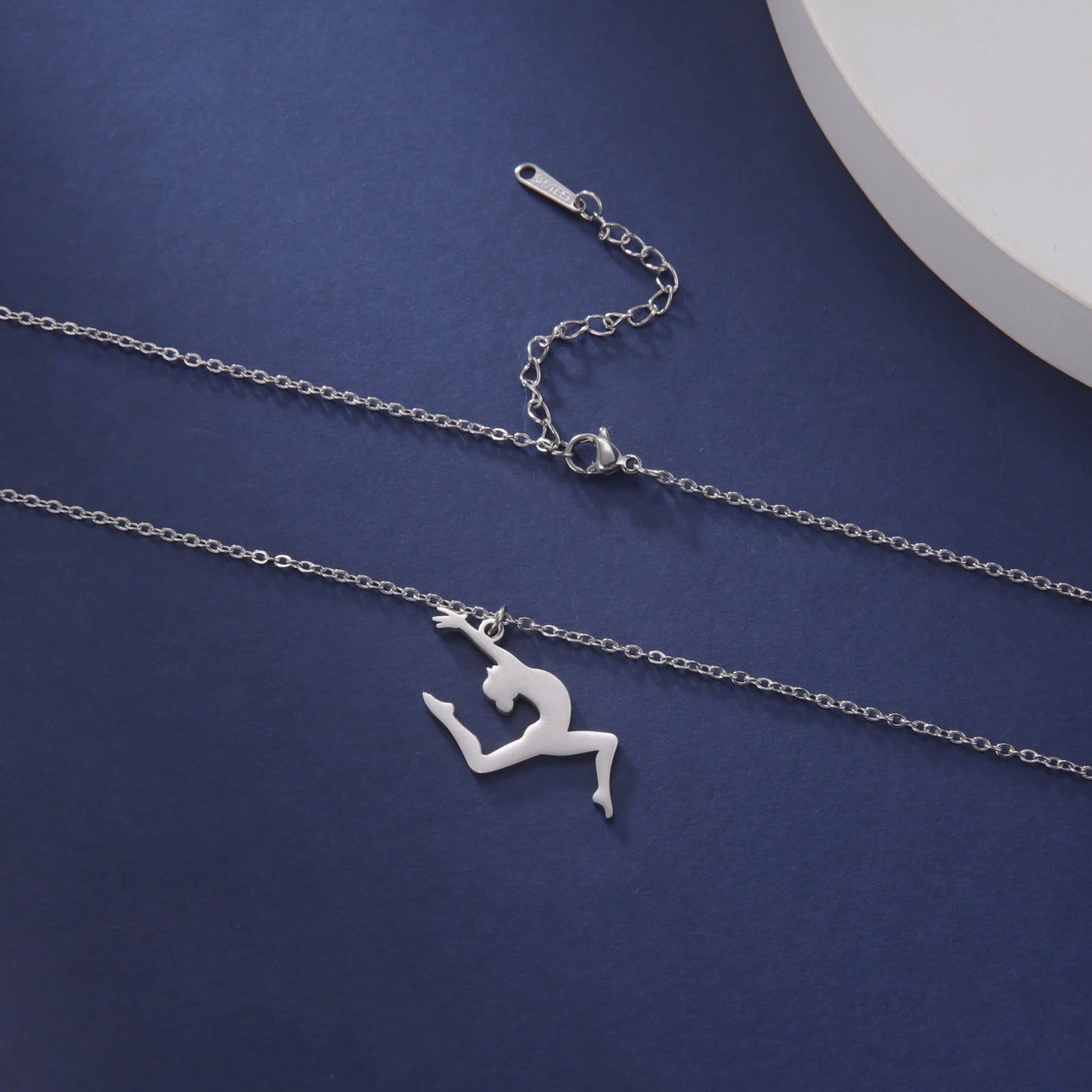 Rhythmic Gymnastics Necklace Women Trend 2025 Gymnast Stainless Steel Jewelry BFF Dancer Girl Sport Accessories Mother Day Gift
