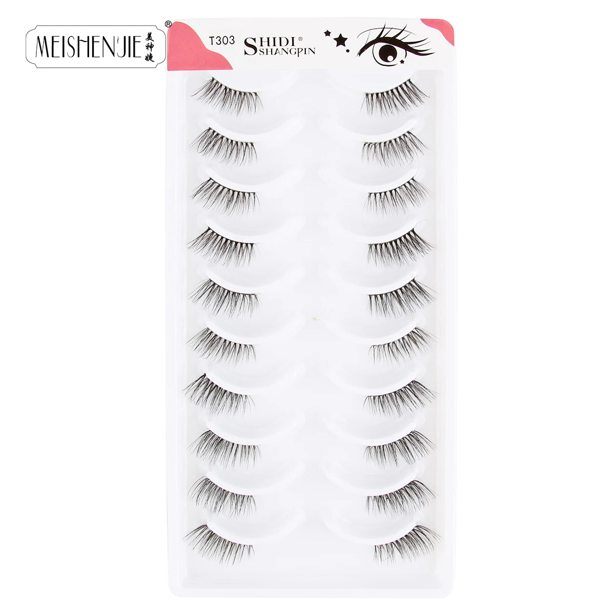 MEISHENJIE New 10 Pairs Half Lashes Natural Long 3d Mink False Eyelashes Reusable Fluffy Faux Cils Extension Makeup Tools Lashes