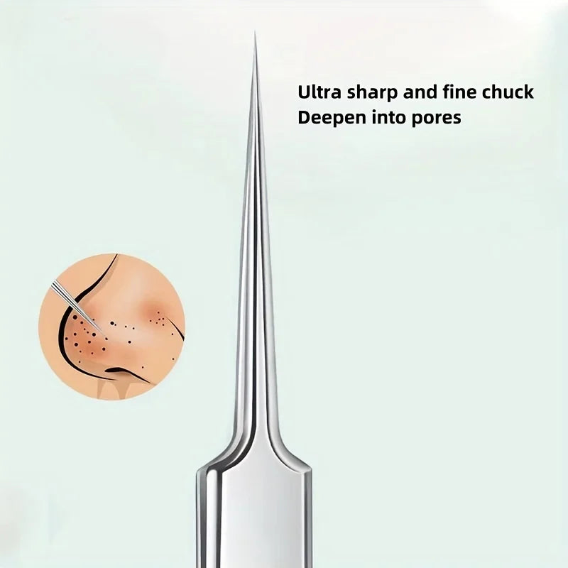 Fine Tip Stainless Steel Acne Clip, Acne Removal Tweezers, Facial Blackhead Extraction Facial Cleansing Skin Care Tools