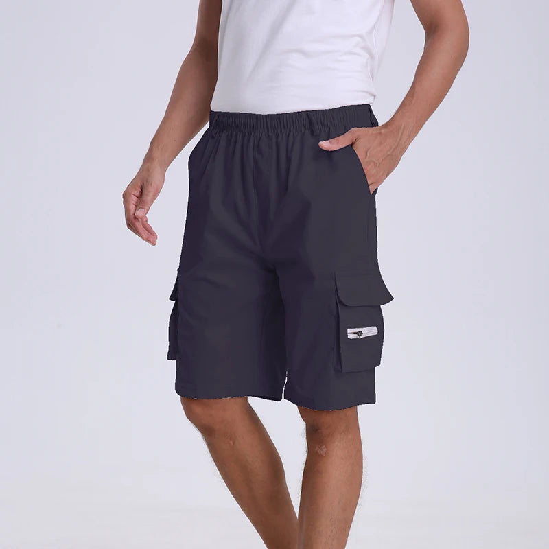 Men's Cargo Shorts Mens Tactical Pants Casual Big Pocket Sports Slacks Cargo Panels Trousers Plus Size for Male