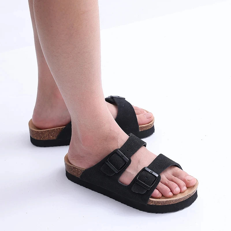 Litfun Fashion Clogs Sandals For Men Woen Summer Cork Footbed Outdoor Beach Slippers Orthopetic Mules Sandal With Arch Support