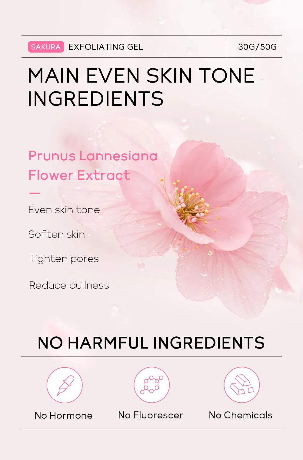 Sakura Gentle Exfoliating Peeling Gel Facial Scrub Moisturizing Nourishing Repair Scrubs Face Cream Beauty Skin Care