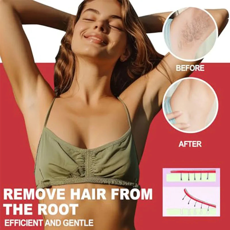 Hard Wax Beads Wax Beans for Hair Removal Sensitive Skin with Strawberries FormulaPerfect for Full Body Facial Brazilian Bikini