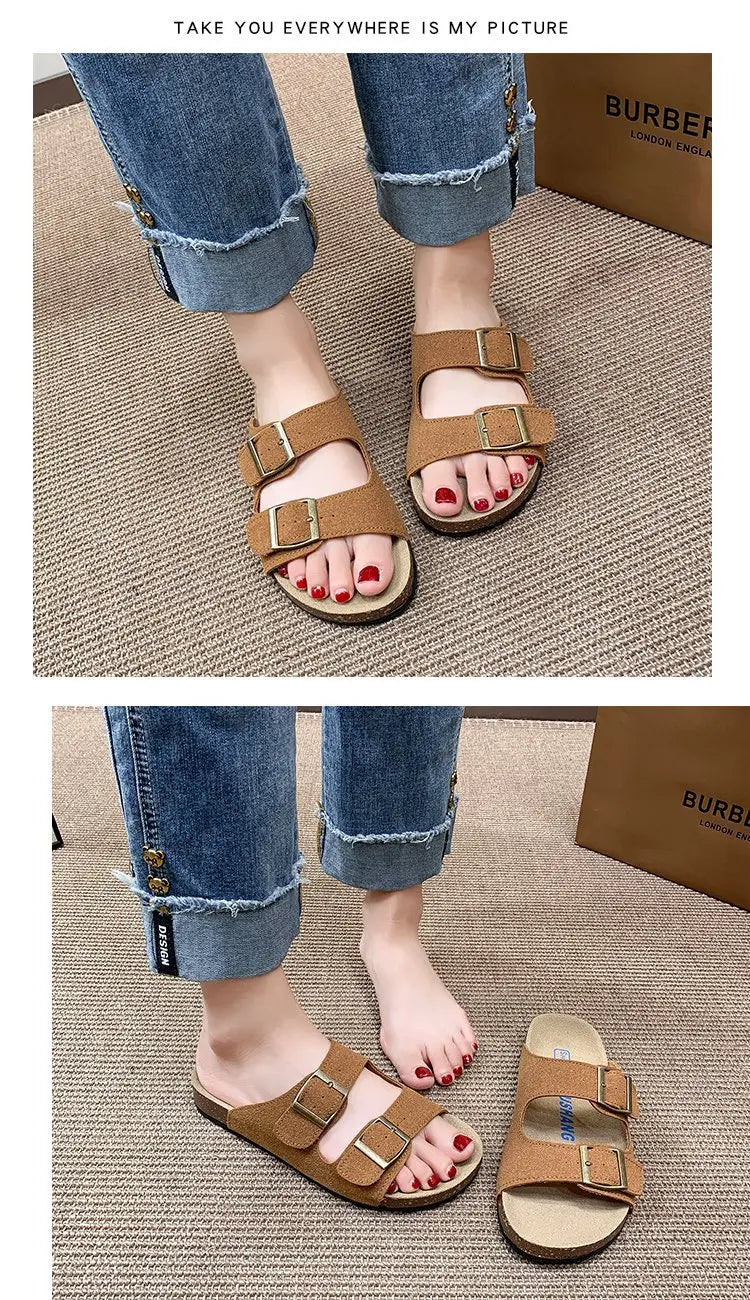 Litfun Fashion Clogs Sandals For Men Woen Summer Cork Footbed Outdoor Beach Slippers Orthopetic Mules Sandal With Arch Support