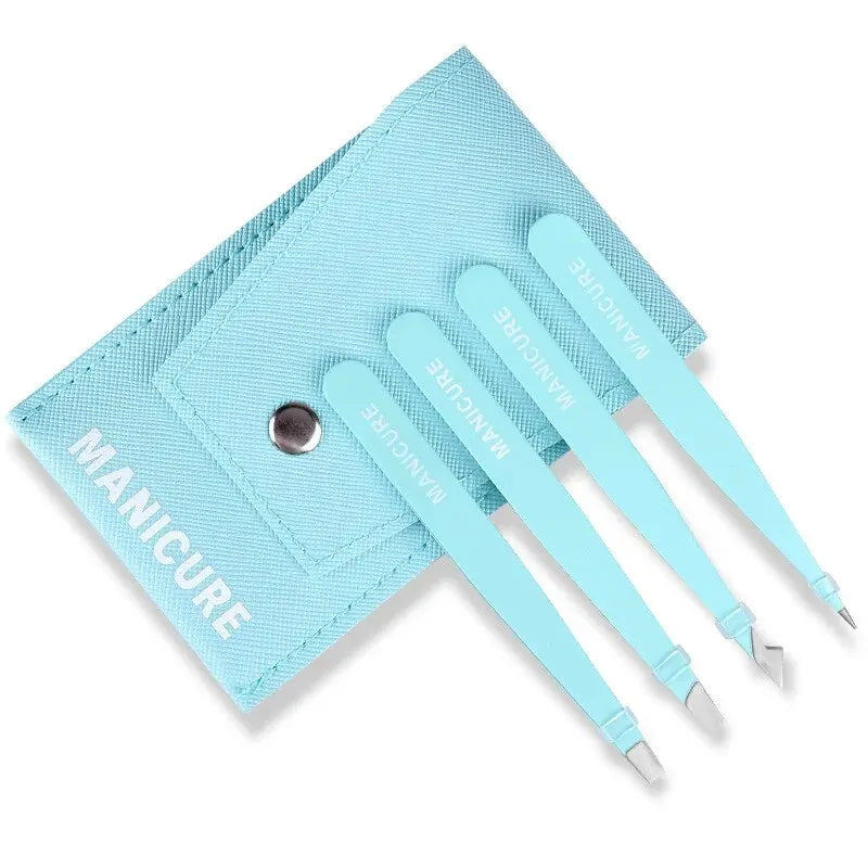 Eyebrow Tweezer Beauty Fine Hairs Puller Stainless Steel Slanted Brow Clips Hair Removal Makeup Tools