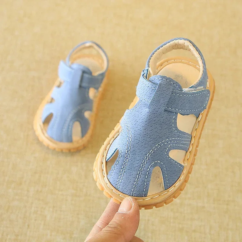 New Baby Shoes First Shoes Newborn Boy Girl First Walkers Indoor Non-slip Baby Sandals Rubber Sole Summer Beach Infant Sandal