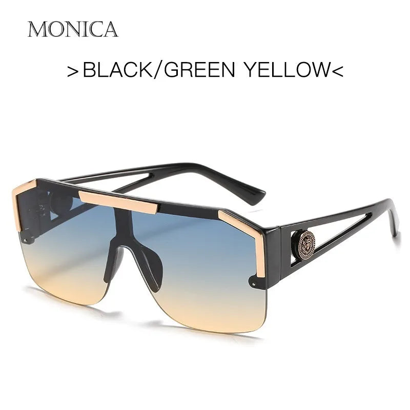 Luxury Oversized Men Sunglasses Brand Designer Sun Glasses For Women Fashion Gradient Square Shades
