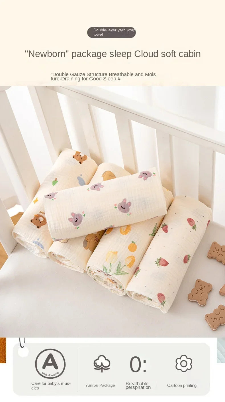 80x80cm Baby Receive Blanket for Newborn Cotton Muslin Swaddle Blanket Bedding Infant Bath Towel Baby Items Mother Kids
