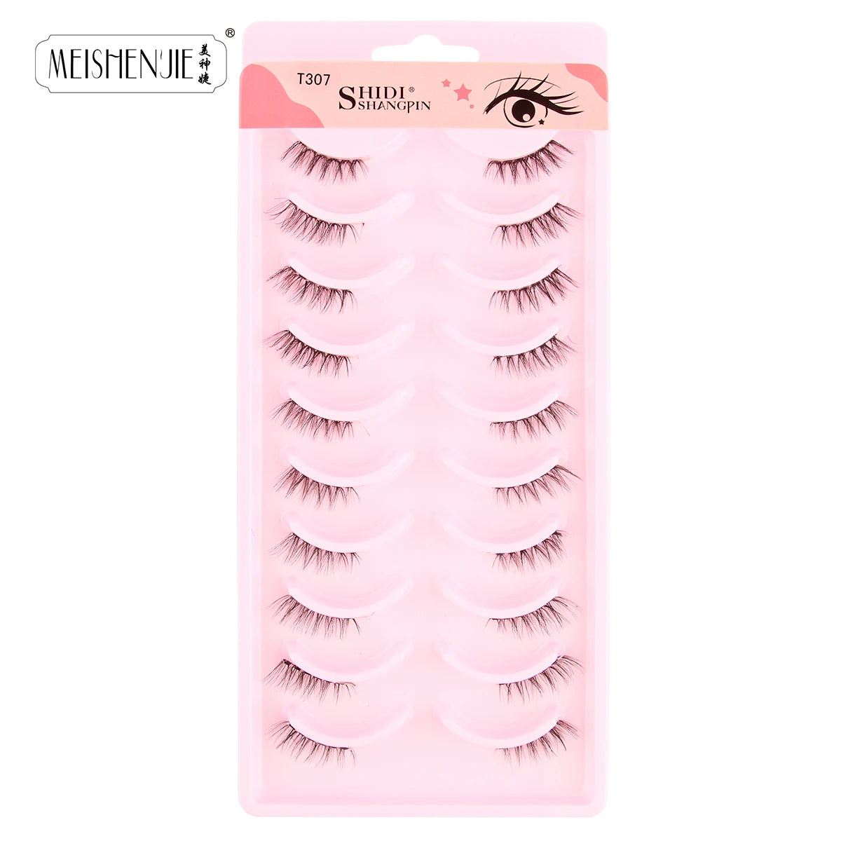 MEISHENJIE New 10 Pairs Half Lashes Natural Long 3d Mink False Eyelashes Reusable Fluffy Faux Cils Extension Makeup Tools Lashes