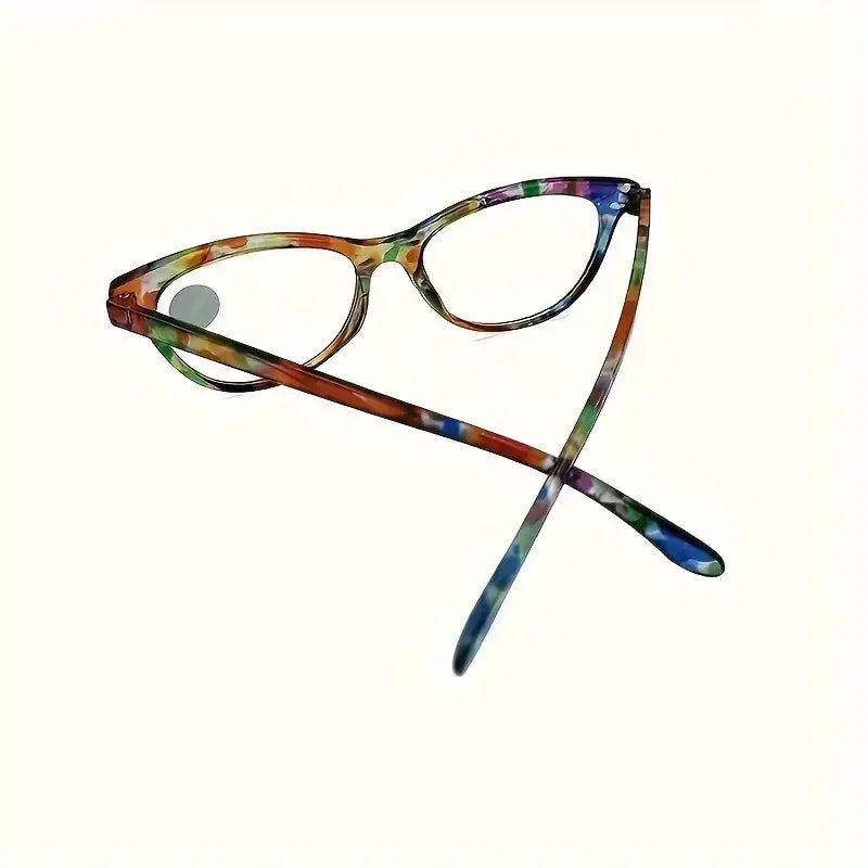 2pcs New Cat Eye Reading Glasses Summer Decoration Anti-blue Light Glasses Fashion Package Flower Glasses