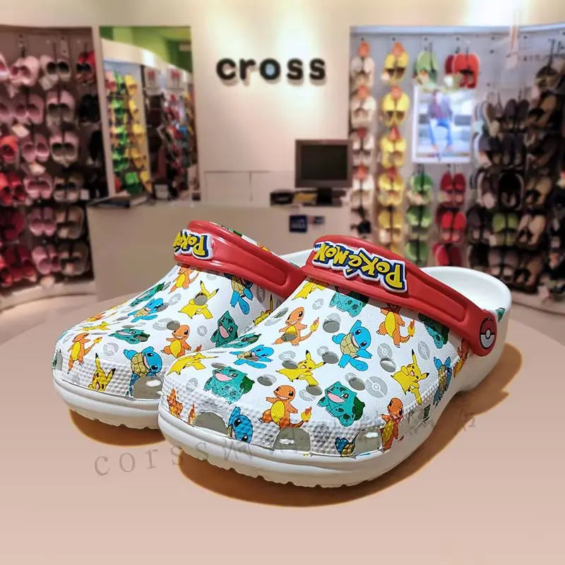Hole Cartoon Anime Sandal Boys Slippers Eva Soft Sole Outer Sandals Home Anti Slip Toe Caps Beach Shoes Summer Slippers Children